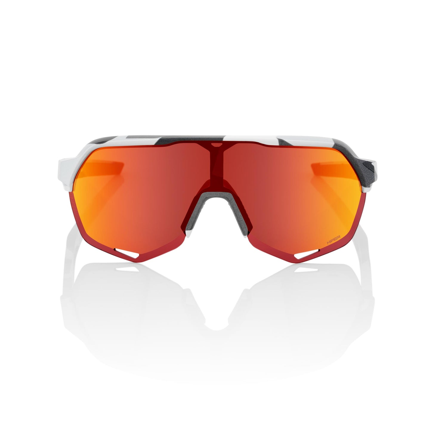 100% S2 - Soft Tact Grey Camo - HiPER Red Multilayer Mirror Lens