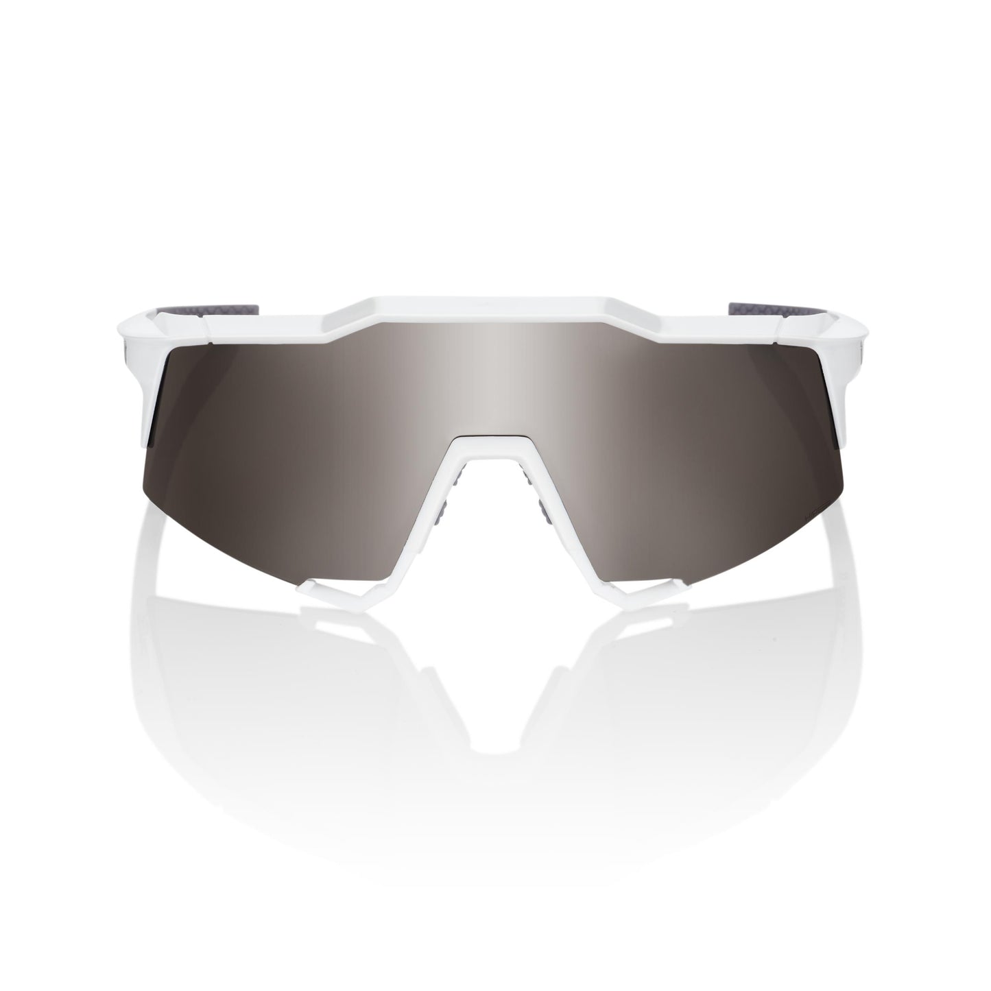 100% Speedcraft - Matte White - HiPER Silver Mirror Lens