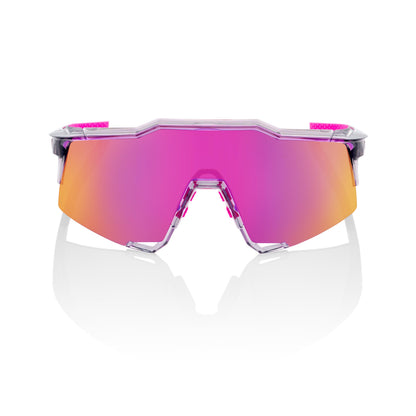 100% Speedcraft - Polished Translucent Grey (Tokyo Night) - Purple Multilayer Mirror Lens