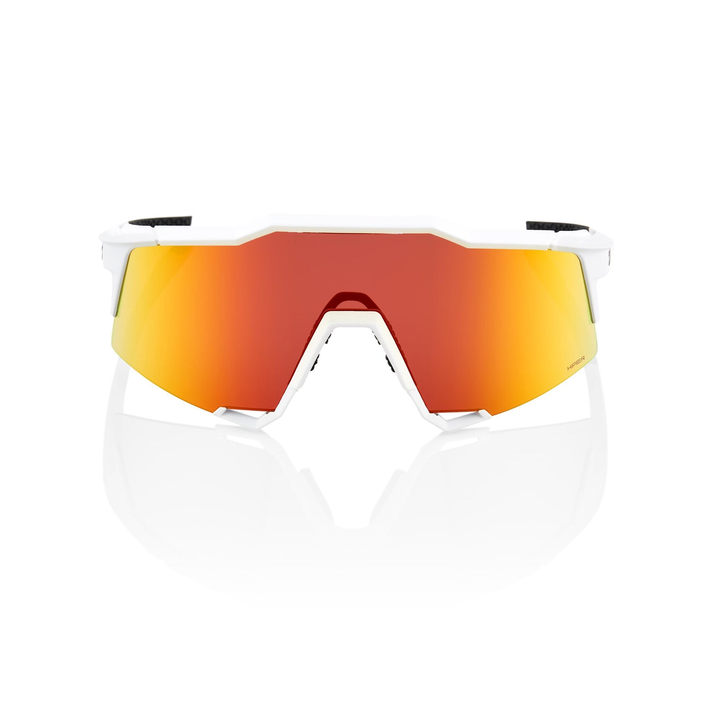 100% Speedcraft - Soft Tact Off White - HiPER Red Multilayer Mirror Lens