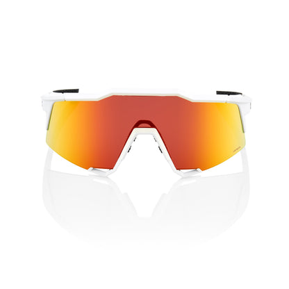 100% Speedcraft - Soft Tact Off White - HiPER Red Multilayer Mirror Lens