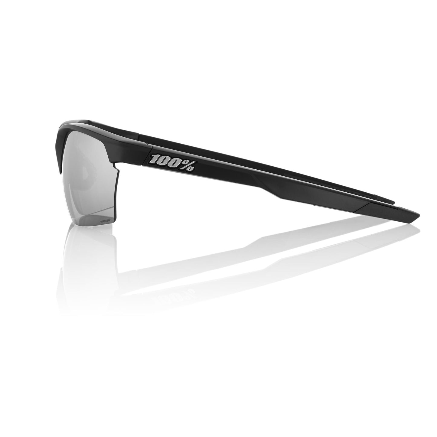 100% Sportcoupe - Matte Black - HiPER Silver Mirror Lens