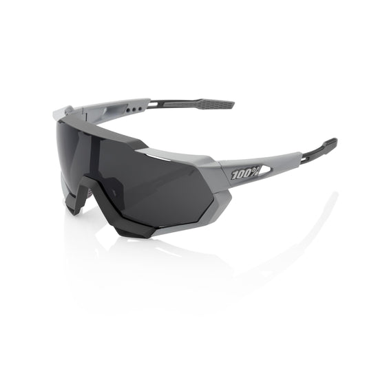 100% Speedtrap - Soft Tact Stone Grey - Smoke Lens