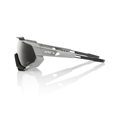 100% Speedtrap - Soft Tact Stone Grey - Smoke Lens