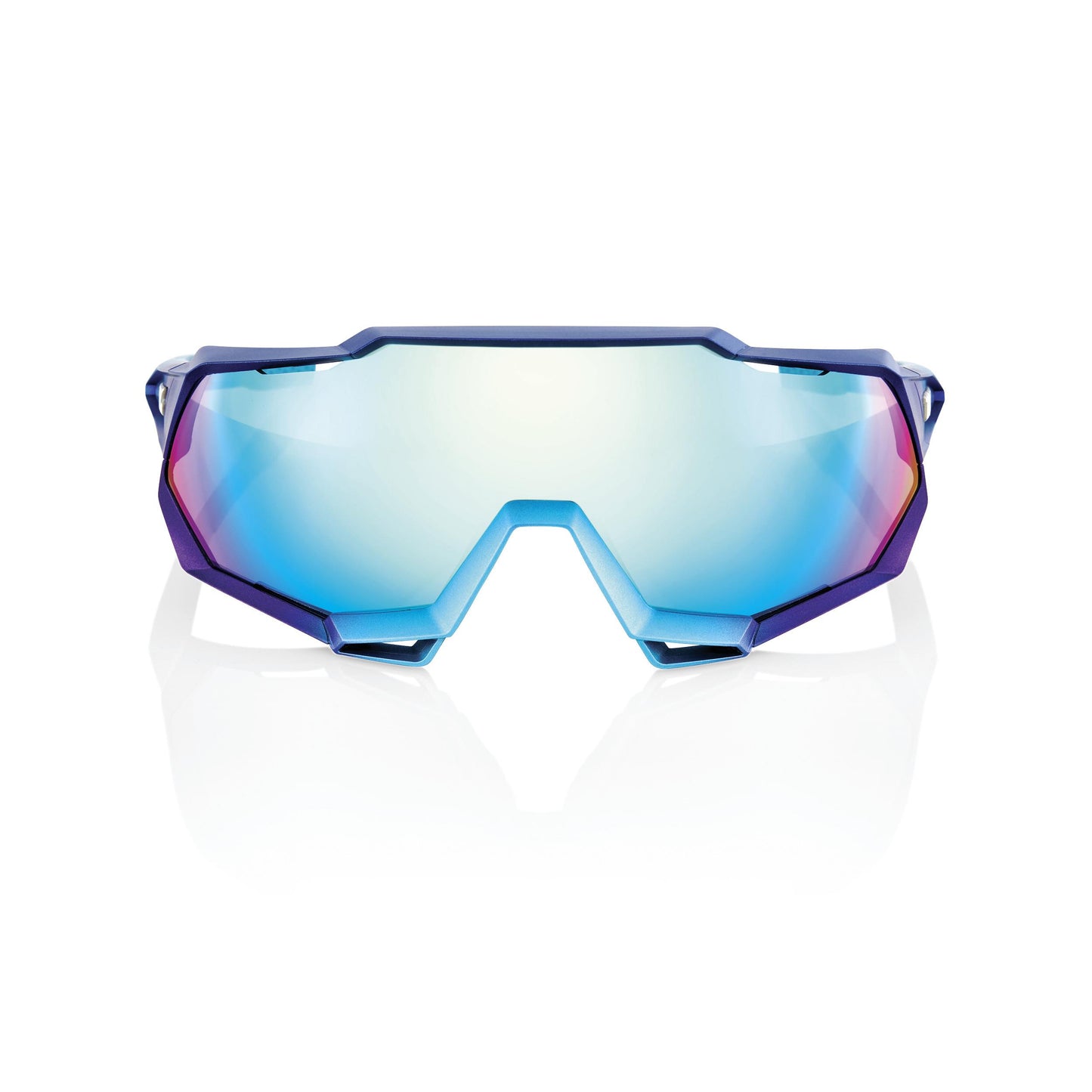 100% Speedtrap - Matte Metallic Into The Fade - Blue Topaz Multilayer Mirror Lens