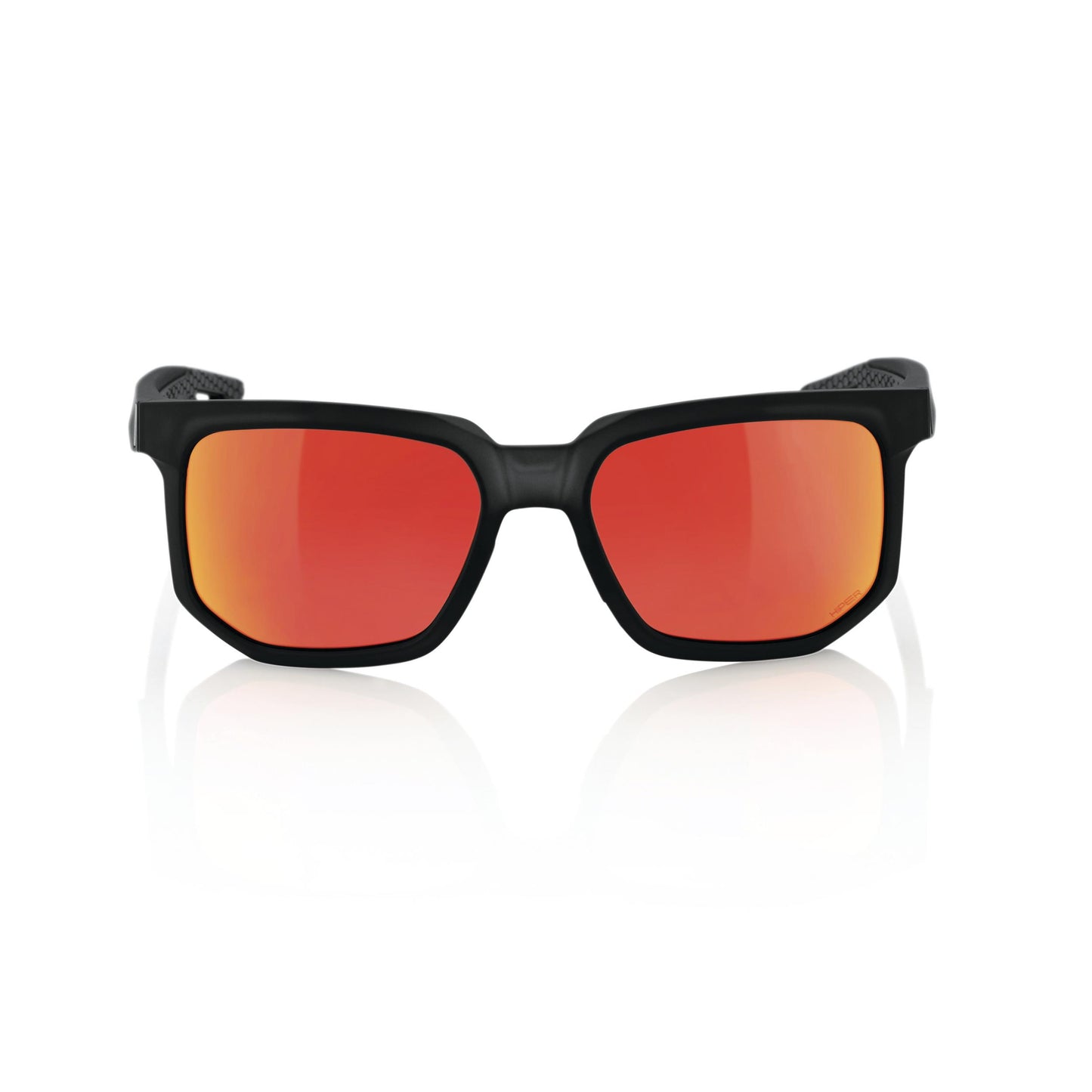 100% Centric - Soft Tact Crystal Black - HiPER Red Multilayer Mirror Lens