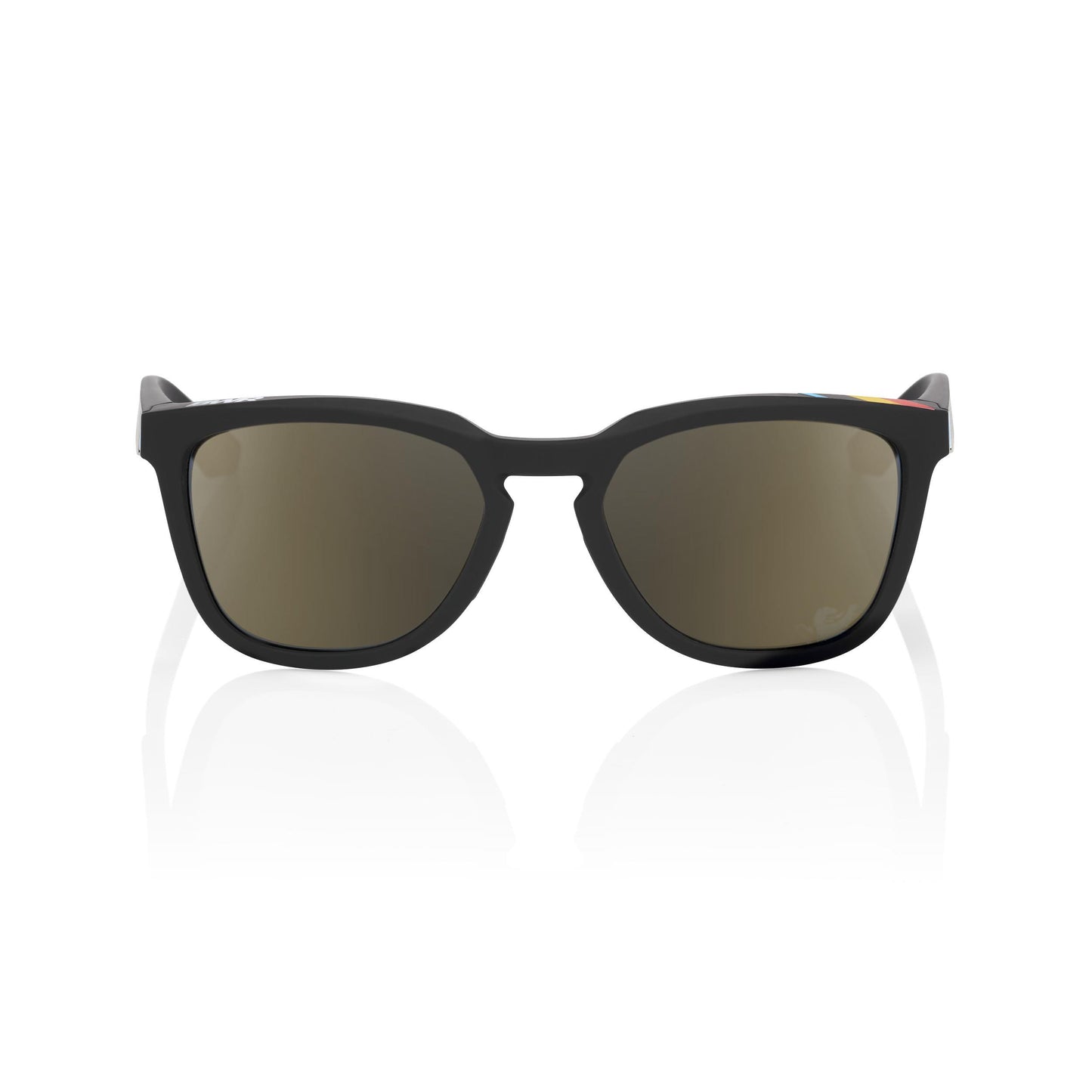 100% Hudson - BWR Black - Soft Gold Mirror Lens