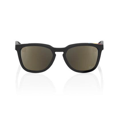 100% Hudson - BWR Black - Soft Gold Mirror Lens