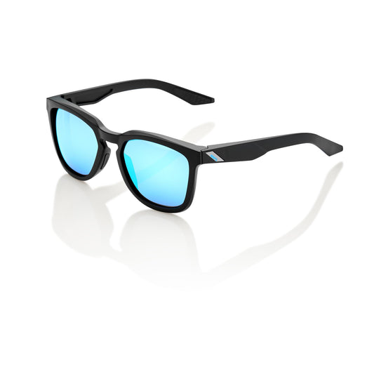 100% Hudson - Matte Black - HiPER Blue Miltilayer Mirror Lens