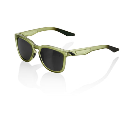 100% Hudson - Matte Translucent Olive Slate - Black Mirror Lens