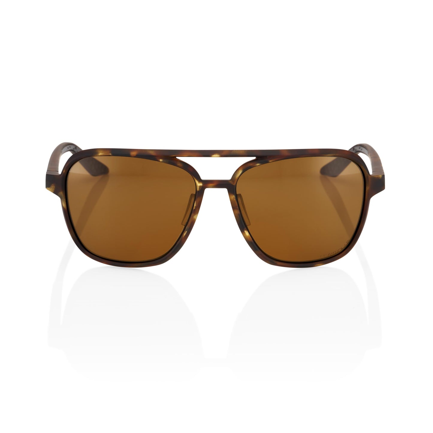 100% Kasia Aviator Round - Soft Tact Havana - Bronze Peakpolar Lens