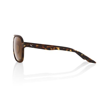 100% Kasia Aviator Round - Soft Tact Havana - Bronze Peakpolar Lens