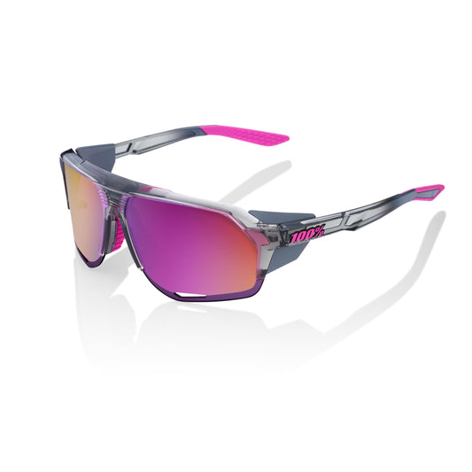 100% Norvik - Polished Translucent Grey (Tokyo Night) - Purple Multilayer Mirror Lens