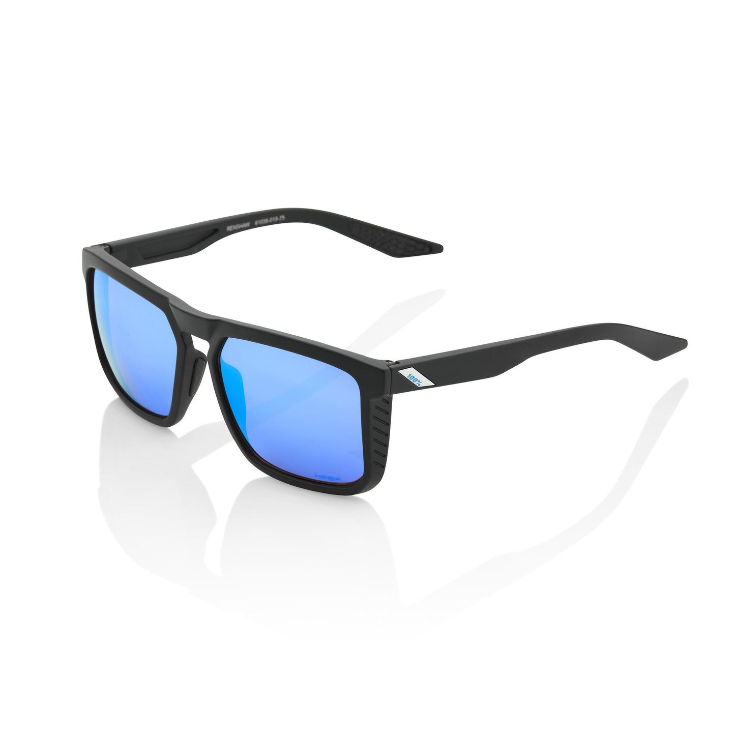 100% Renshaw - Matte Black - HiPER Blue Multilayer Mirror Lens