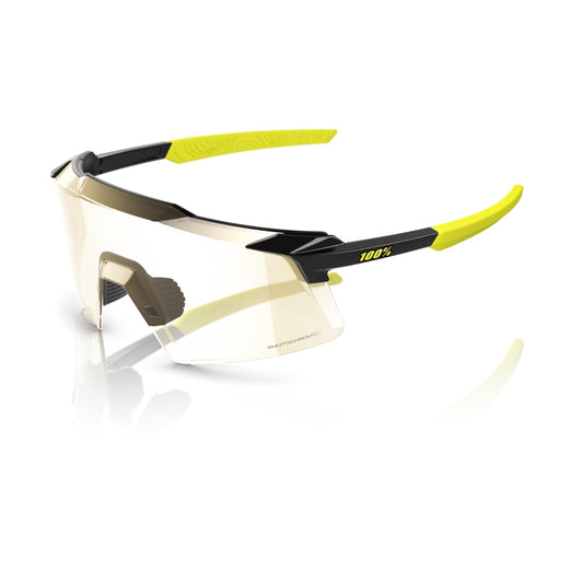 100% Aerocraft - Gloss Metallic Black - Gold Mirror Photochromic Lens