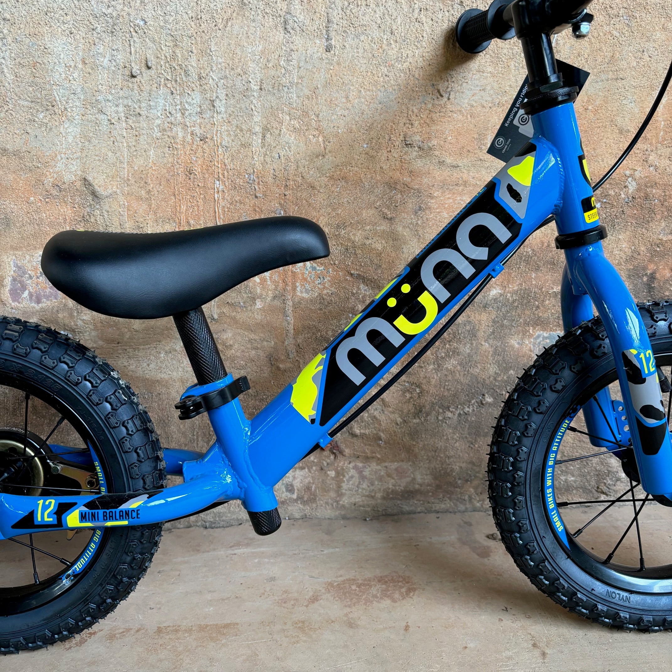 Muna 12 Balance Bike Blue CrankTech Cycles